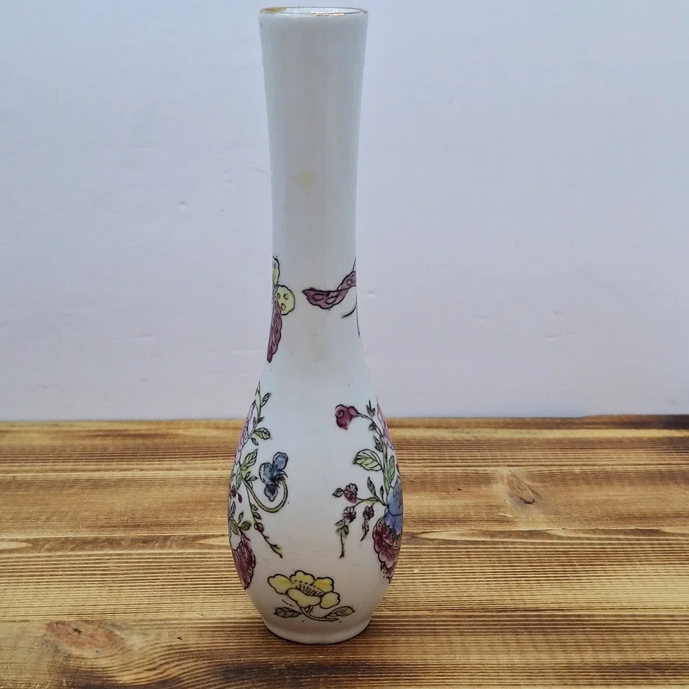 Vintage Japanese Otagiri Bud Vase Flowers &‎ Butterflies